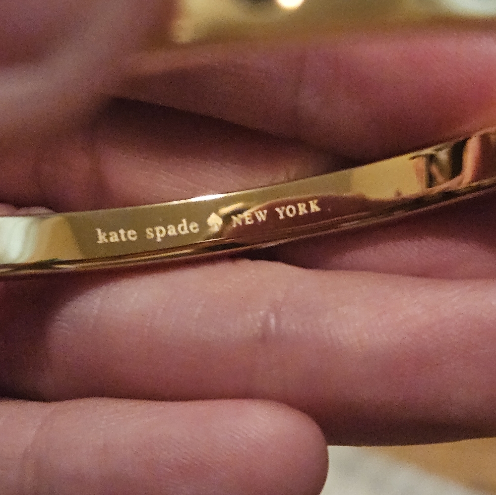 Kate Spade New York Bracelet Women Gold Stackable Stainless Steel Bangle ERK1969 - Picture 7 of 13